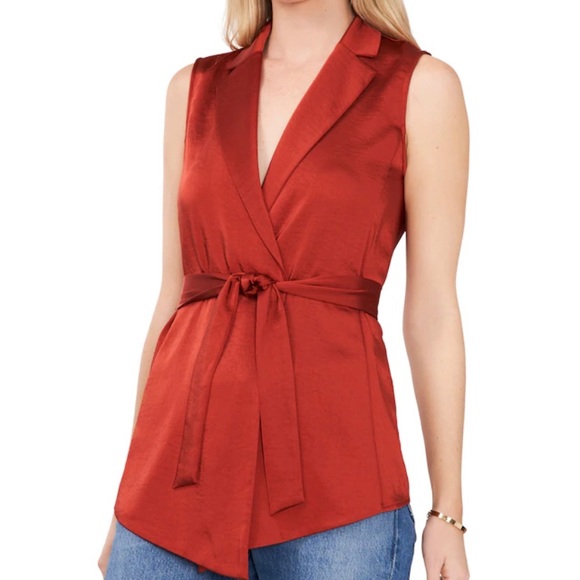 Vince Camuto Belted Notch-lapel Vest - Picture 2 of 2